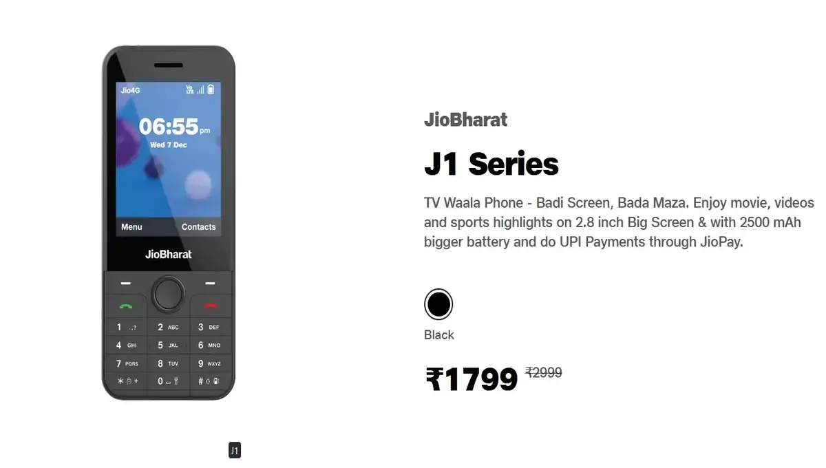 Jio Bharat J1 4G