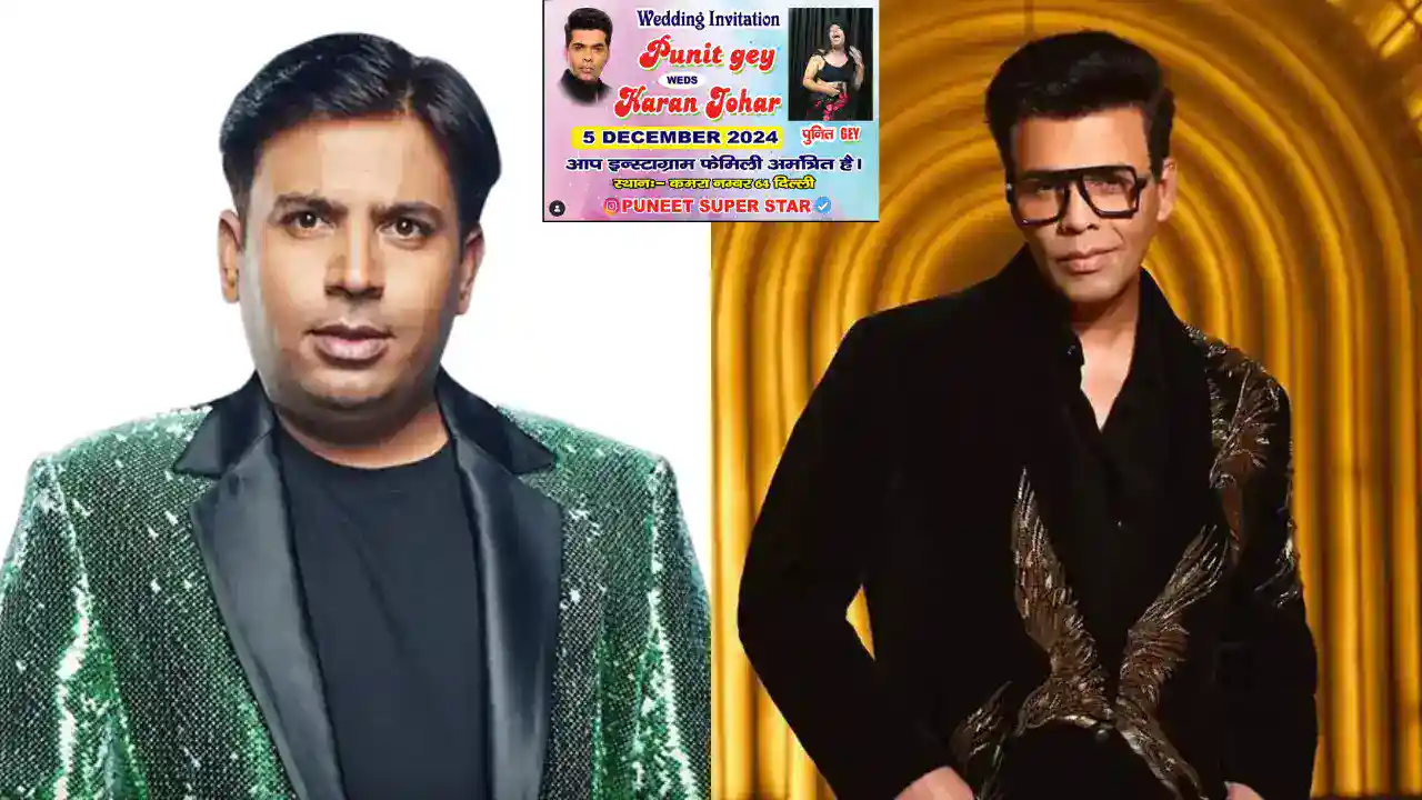 Viral Wedding Card Of Puneet Superstar And Karan Johar